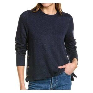 Sol Angeles Brushed Boucle Pullover Women's Top Navy Blue size Medium